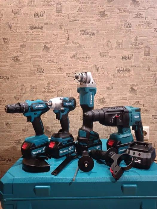 Набор электроинструмента Makita 4в1 два аккумулятора в кейсе - фото 2 Набор электроинструмента Makita 4в1 два аккумулятора в кейсе - фото 2