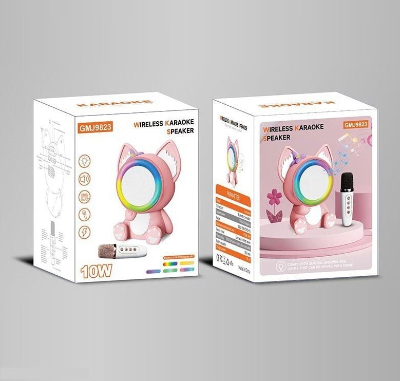 Караоке GMJ 9823 1 мікрофон режими підсвічування акумулятор Bluetooth слот для TF Card USB-type-c кабель USB-роз’єм AUX-роз’єм зміна голосу - фото 2 Караоке GMJ 9823 1 мікрофон режими підсвічування акумулятор Bluetooth слот для TF Card USB-type-c кабель USB-роз’єм AUX-роз’єм зміна голосу - фото 2