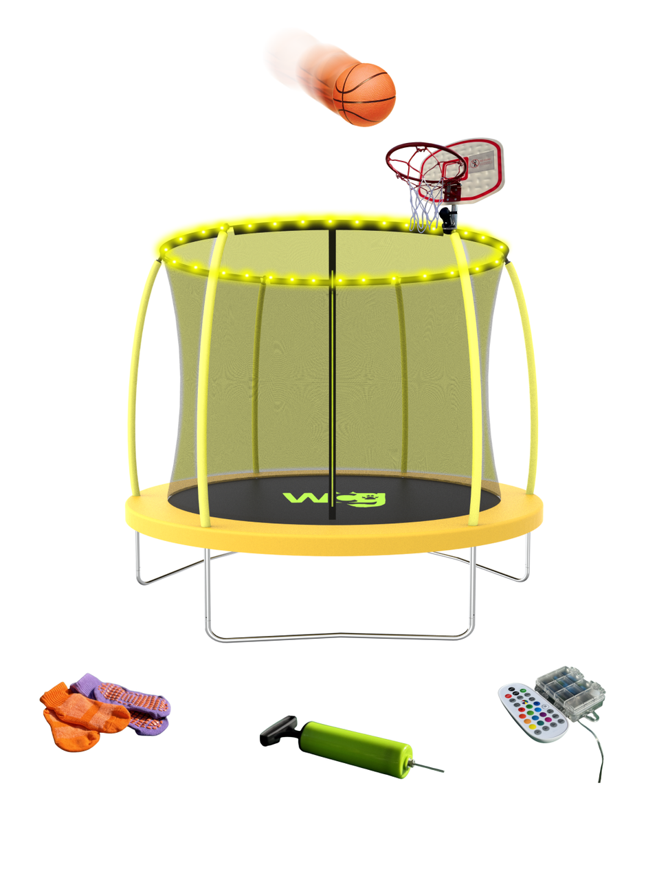 Батут WCG с внутренней защитной сеткой и LED подсветкой 6FT 187 см (2371515297_tren_2) - фото 1 Батут WCG с внутренней защитной сеткой и LED подсветкой 6FT 187 см (2371515297_tren_2) - фото 1
