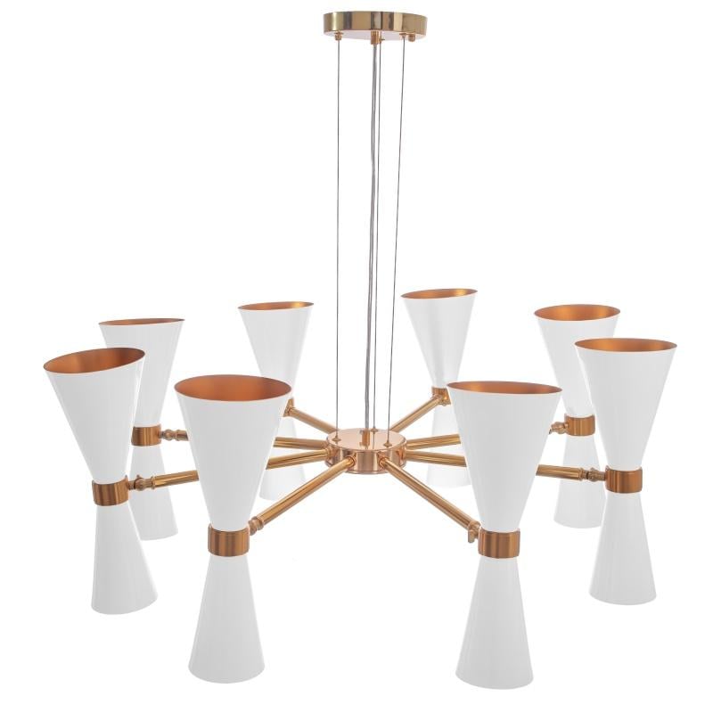 Люстра потолочная лофт подвесная Brille BL-525S/16 E27 WH/G