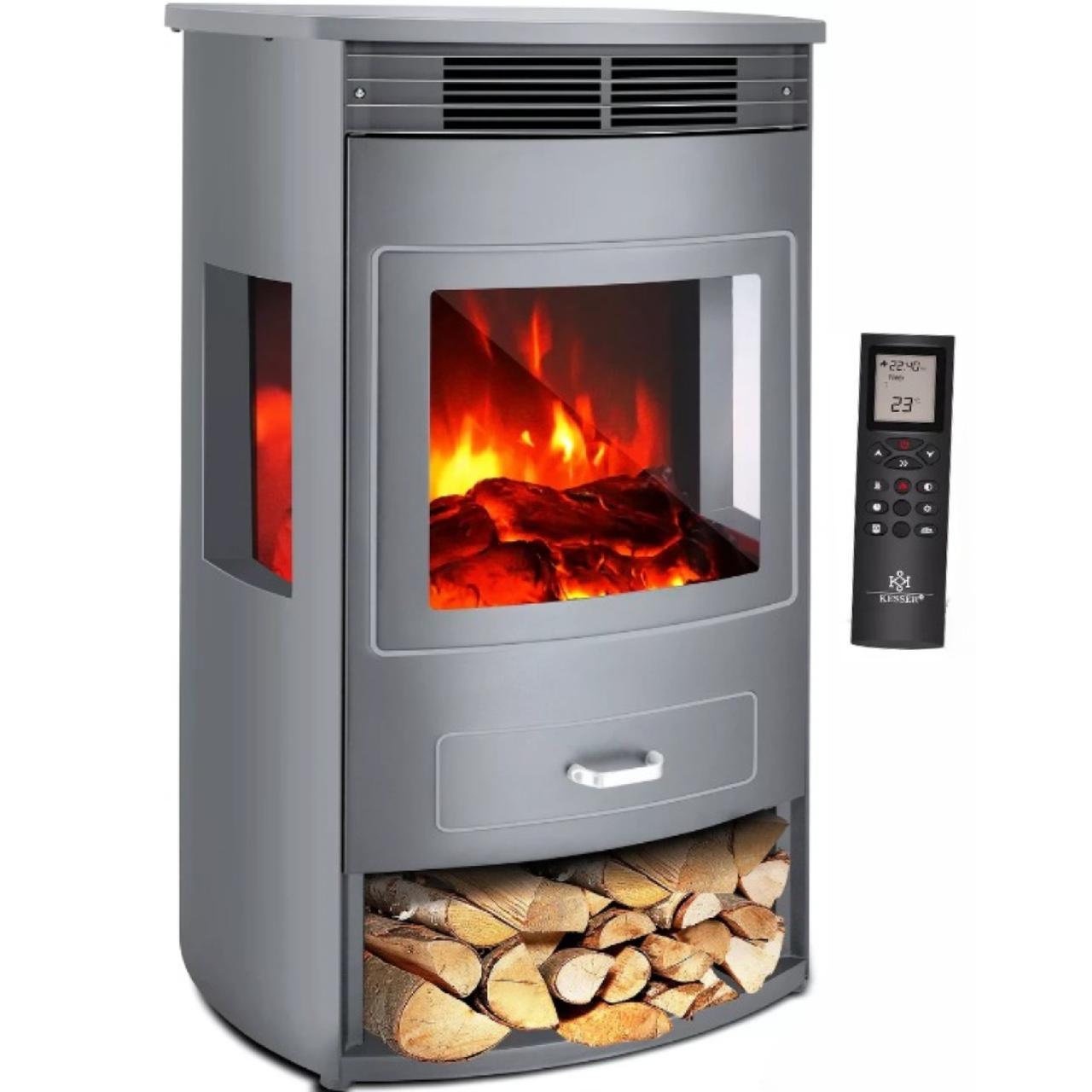 Електричний камін KESSER Panorama з таймером 1900 Вт 64x35x49 см
