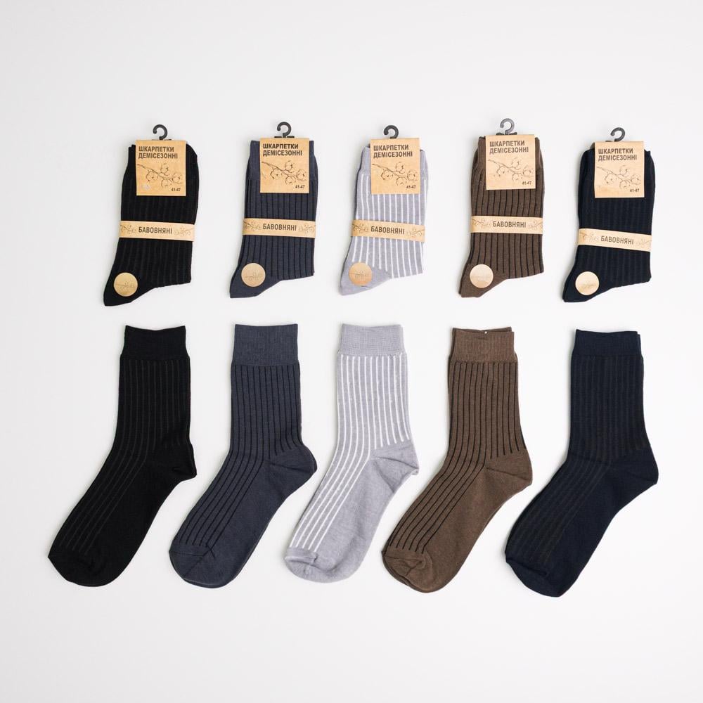 Набор носков демисезонных мужских Youstar 842 с полосками средние 10 пар р. 41-47 Разноцветный (gm-socks-ndmm-842)