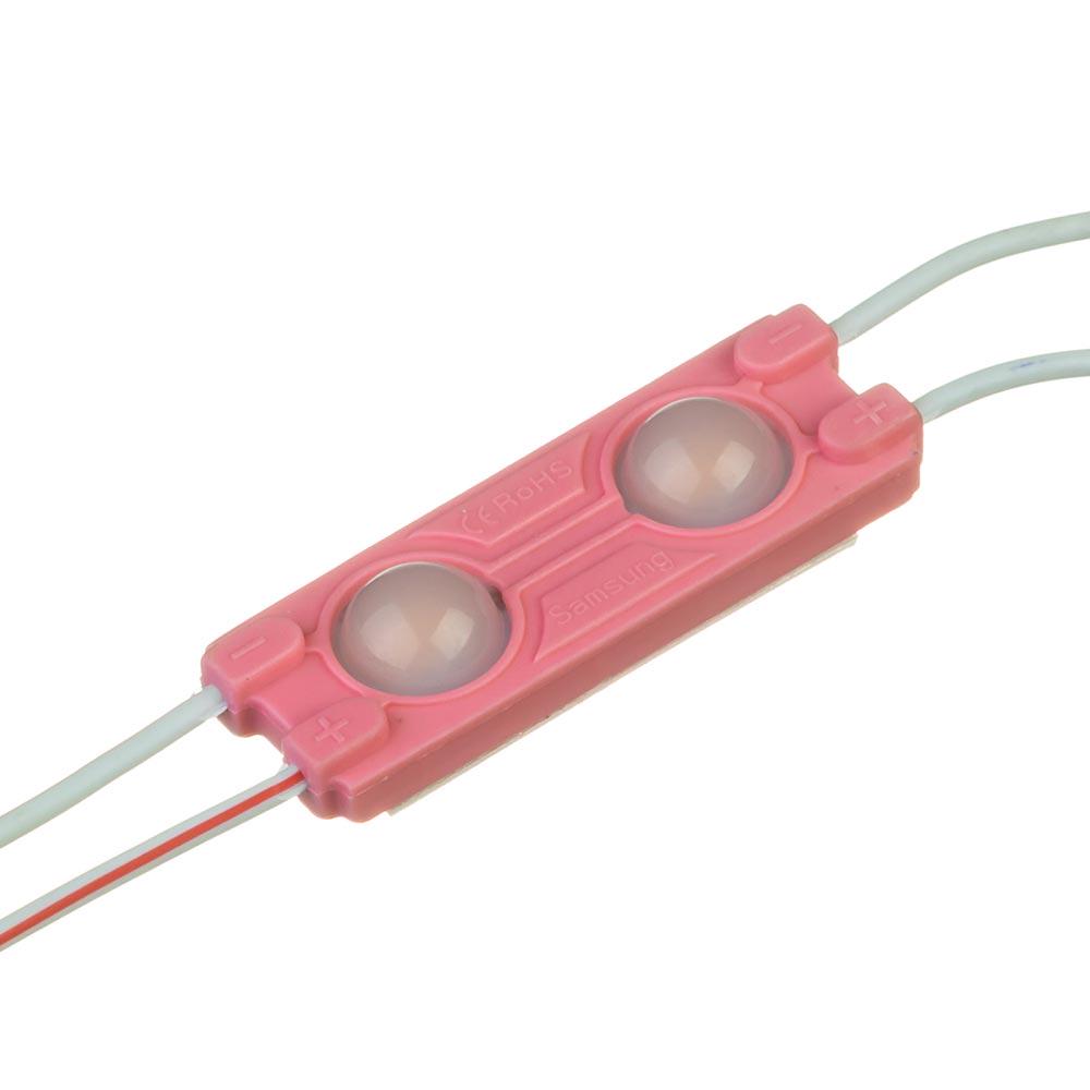 Модуль cветодиодный SMD5730 2led 12 V 1 W IP65 Розовый