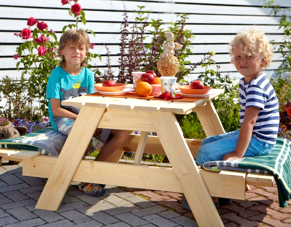 Столик садовий дитячий з дерева Россо Бланже (СДД-000301) - фото 3 Столик садовий дитячий з дерева Россо Бланже (СДД-000301) - фото 3