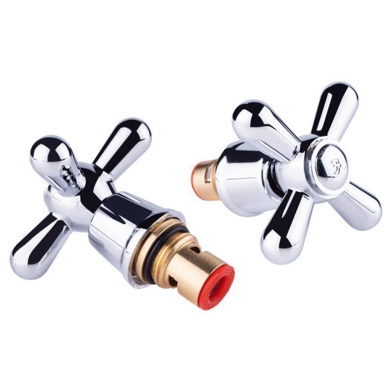 Кран-букса Lidz (CRM) 15 000 00 керамика 1/2" с ручкой Dominox (пара) Кран-букса Lidz (CRM) 15 000 00 керамика 1/2" с ручкой Dominox (пара)