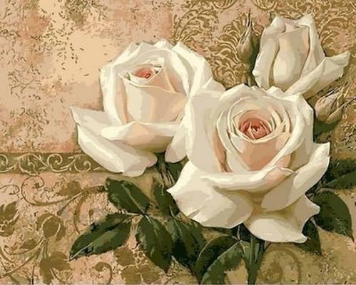 Картина по номерам Mariposa Кремовые розы 40x50 см (Q416)