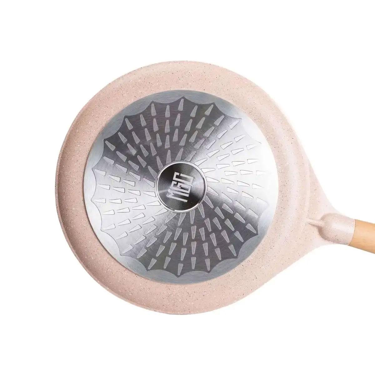 Млинна сковорідка MGC з мармуровим антипригарним покриттям алюмінієва ⌀28 см Світло-рожевий - фото 5 Млинна сковорідка MGC з мармуровим антипригарним покриттям алюмінієва ⌀28 см Світло-рожевий - фото 5
