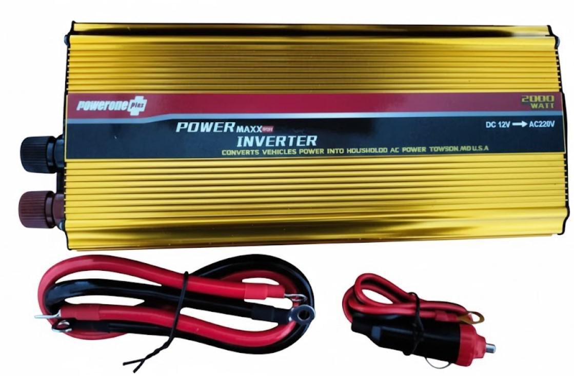 Преобразователь напряжения автомобильный Power One Plus 2000W 12V/220V с LCD экраном (2104618785)