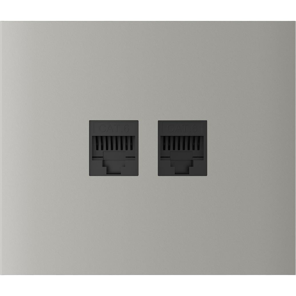 Панель центральная для встроенной интернет-розетки Ajax CenterCover LAN Vertical Oyster (17192)