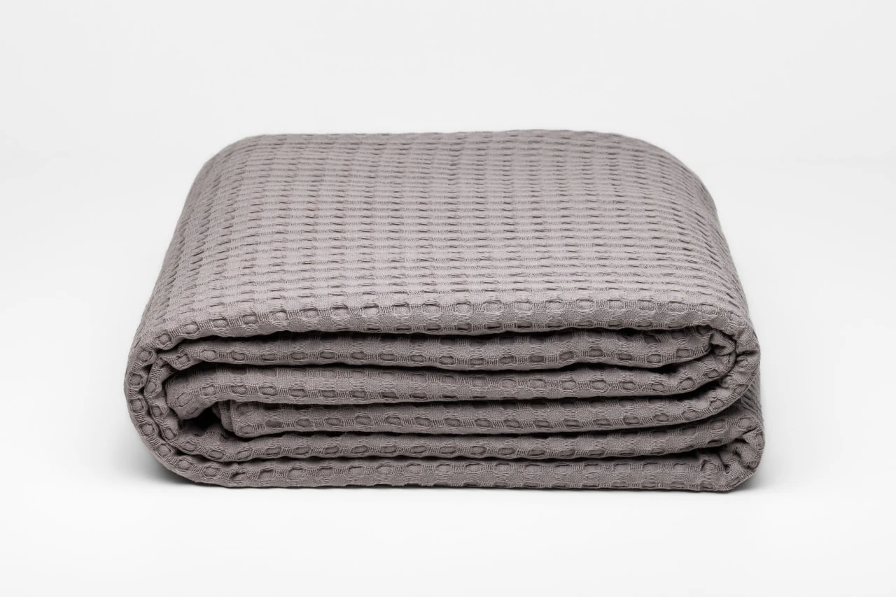 Плед вафельный HYGG семейный 230х250 см Серо-бежевый (311198) - фото 2 Плед вафельный HYGG семейный 230х250 см Серо-бежевый (311198) - фото 2