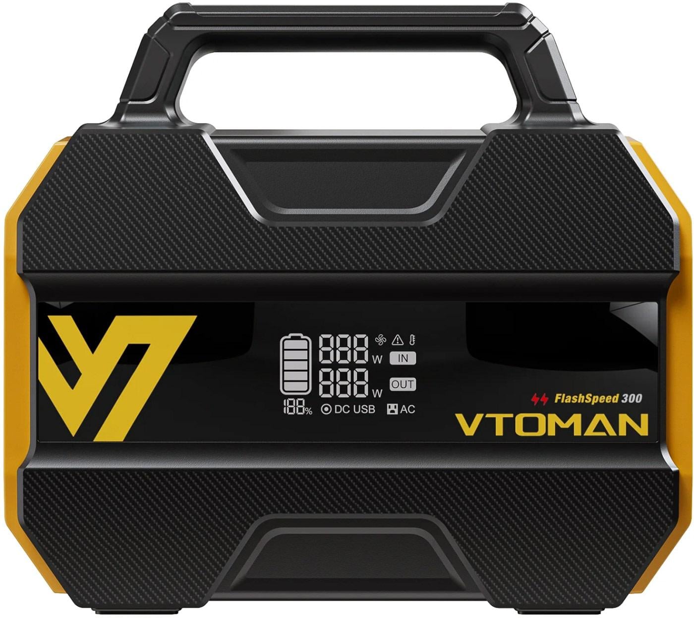 Зарядная станция портативная VTOMAN FlashSpeed ​​300 230 Вт/ч 300W DC IN LiFePo4 Black (FlashSpeed ​​300)