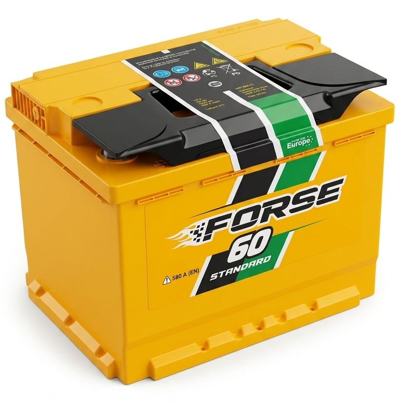 Аккумулятор автомобильный 6CT-60 Forse EN5800 60Ah-12V + справа 242х175х190 мм