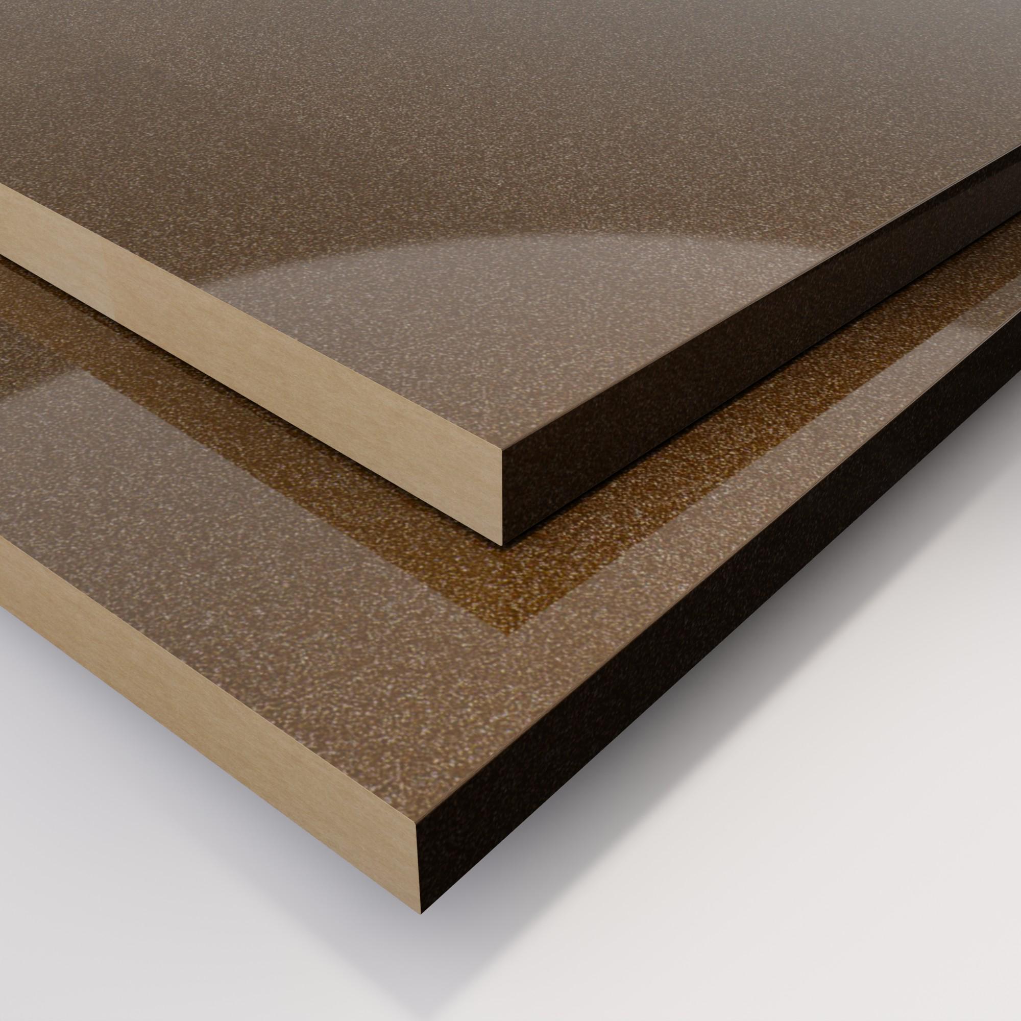 Панель МДФ Kastamonu P230 18 мм Галактика коричневая глянец (K00422)