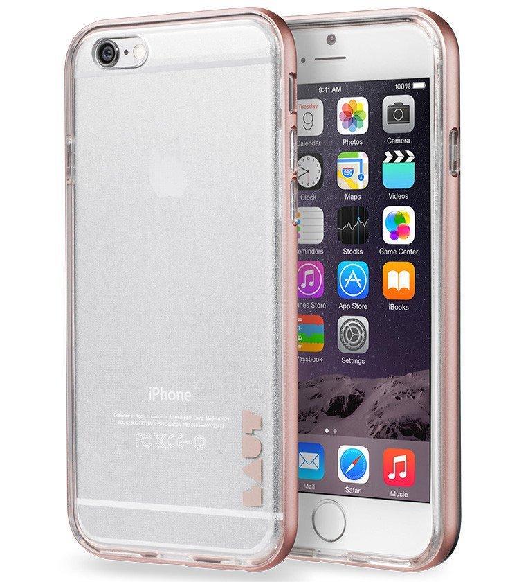 Чехол-накладка LAUT EXO-FRAME AluMinium Bumper for iPhone 6/6S, Rose (LAUT_IP6_EX_RG)