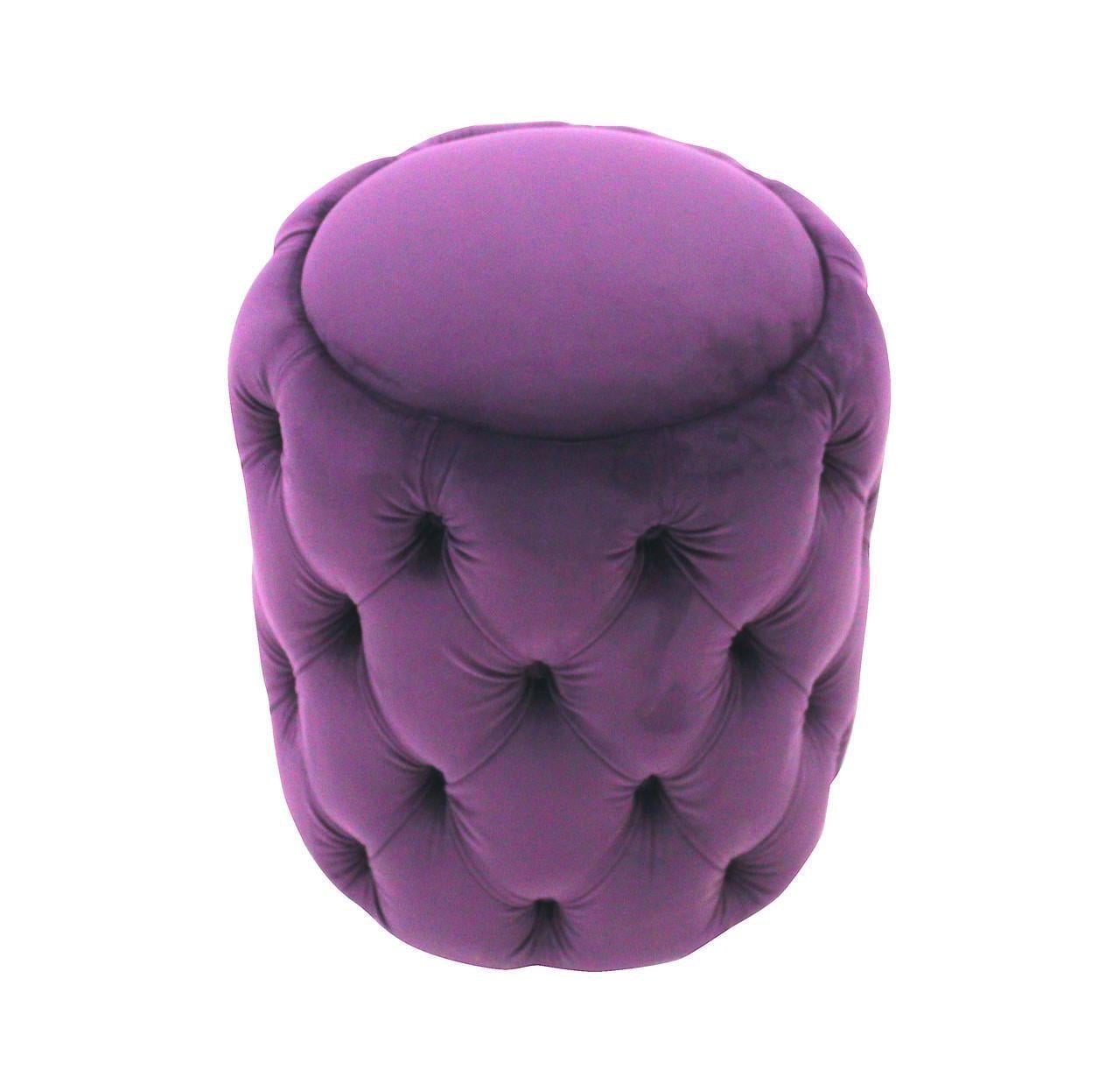 Пуф MeBelle Bosko велюр 40x40x50 см Фіолетовий (0168)