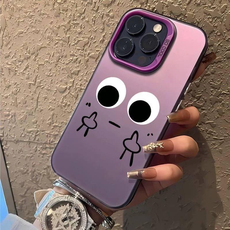 Чехол на iPhone 13 глянцевый Смешной средний палец, защитный, фиолетовый