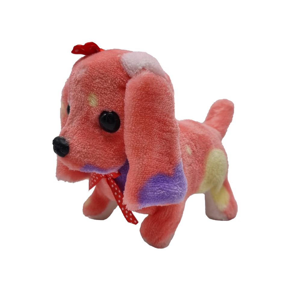 Интерактивная собачка Bambi PRR74 ходит и лает Розовый