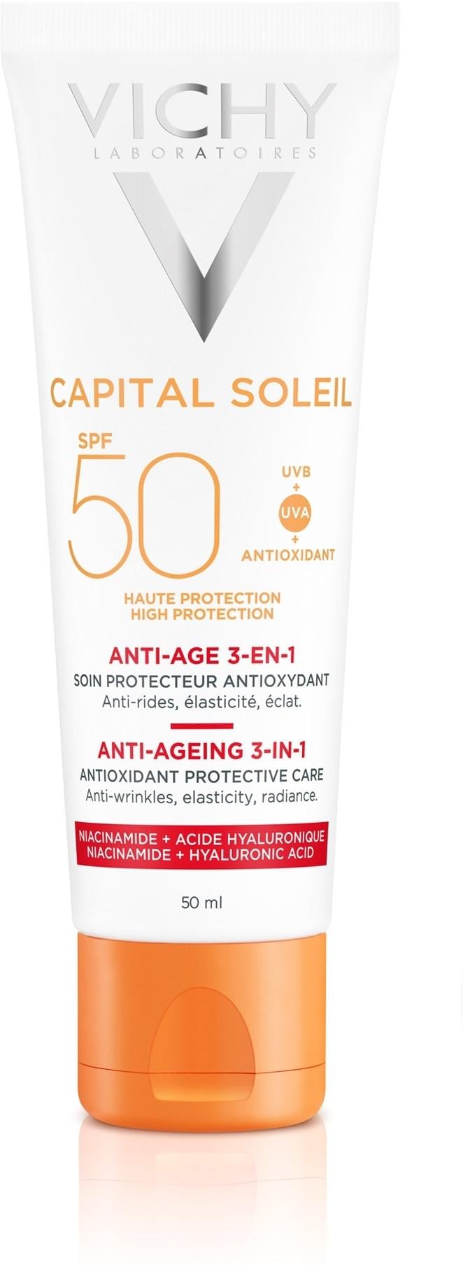 Солнцезащитный крем для лица Vichy Ideal Soleil Anti-Ageing Care SPF50 50 мл (2291891750) Солнцезащитный крем для лица Vichy Ideal Soleil Anti-Ageing Care SPF50 50 мл (2291891750)