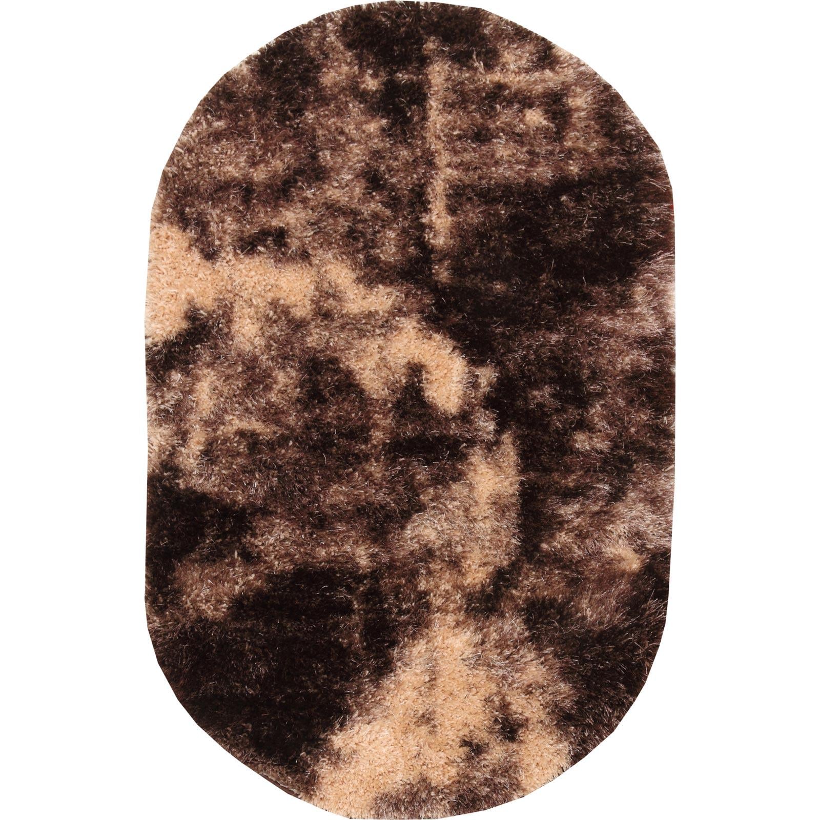 Ковер с длинным ворсом Rubin Defier 7676 овальный 0,6x1 м Коричневый/Бежевый (00-00010282)