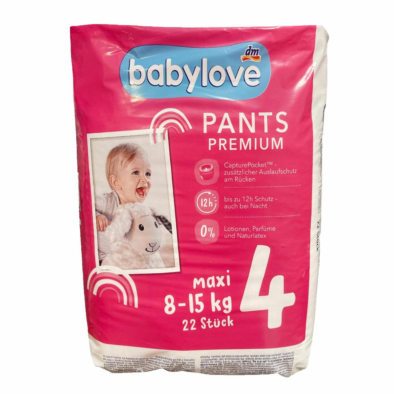 Підгузки-трусики дитячі Babylove Premium 4 Maxi 8-15 кг 22 шт. (2490086265)