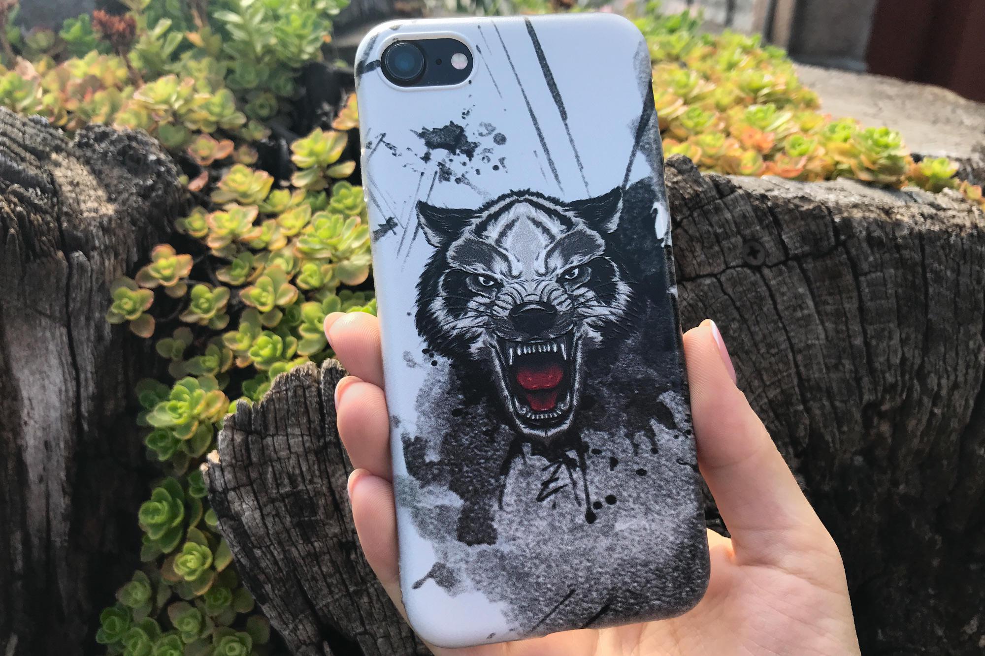 Силиконовый чехол Zorrov для Apple iPhone SE 2020 - Angry-Wolf (14090040180087516) - фото 3