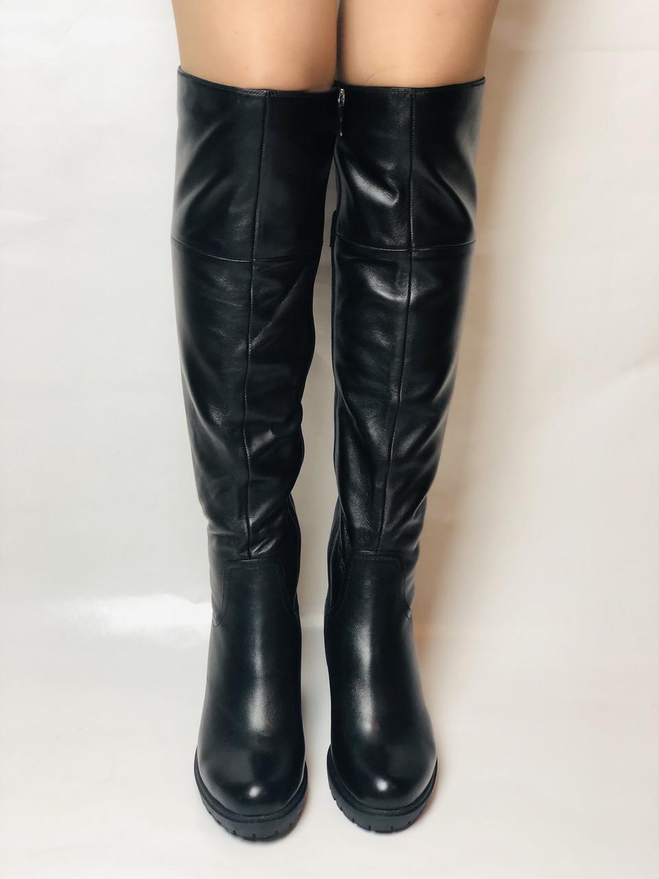 Ботфорты женские зимние Molka р. 39 25,0 см Черный (2371)