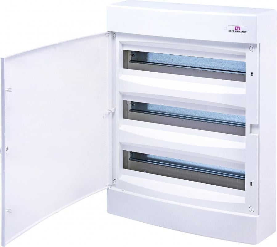 Щит розподільний ETI ECT 3x18 PO 54 модуля пластик 526х396х112 мм Білий (1101041)