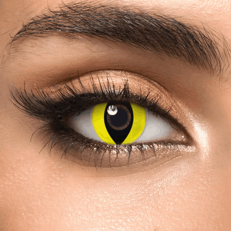 Контактні лінзи жовті Elite Lens Кет Елоу +0,00 14,5 мм 2 шт. Жовтий (25906573)