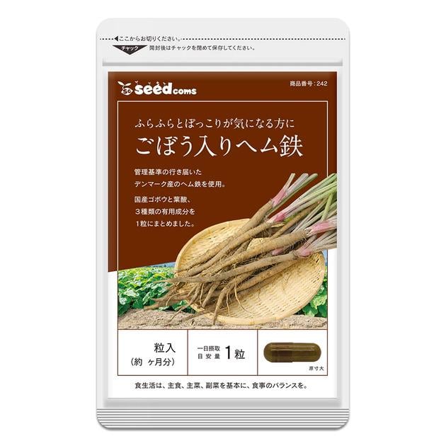 Залізо гемове та фолієва кислота SEEDCOMS Heme Iron 90 дн. 90 шт.