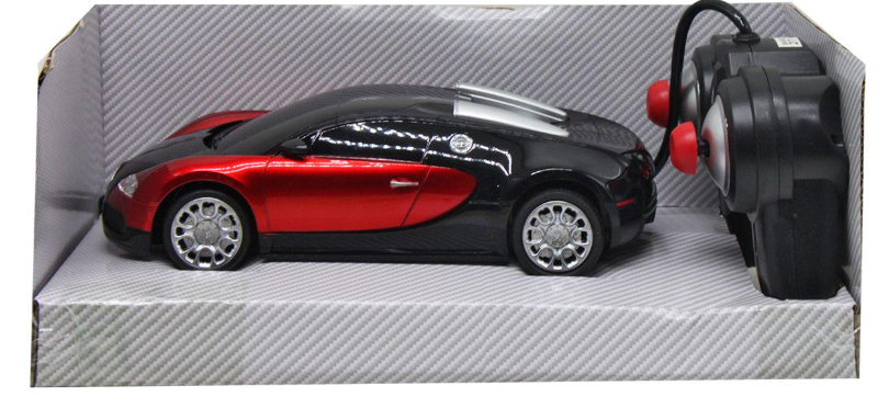 Машинка на радиоуправлении Bugatti Mic Черный/Красный (1-6-217891)