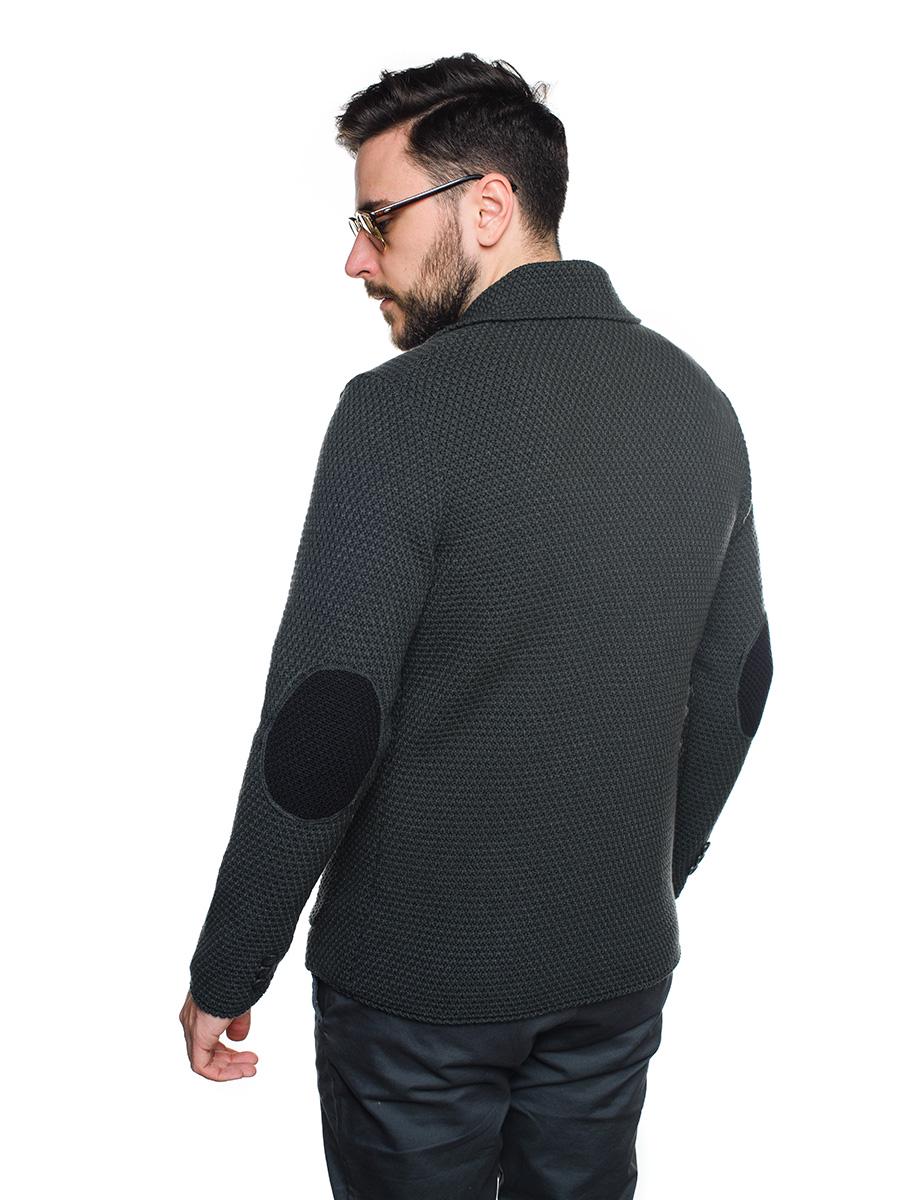 Трикотажний піджак на двух ґудзиках SVTR р. 54 Темно-сірий (398) - фото 5 Трикотажний піджак на двух ґудзиках SVTR р. 54 Темно-сірий (398) - фото 5