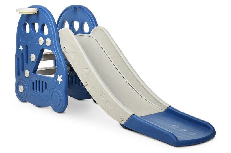 Горка детская Bambi с баскетбольным кольцом Синий (L-HT30-4)