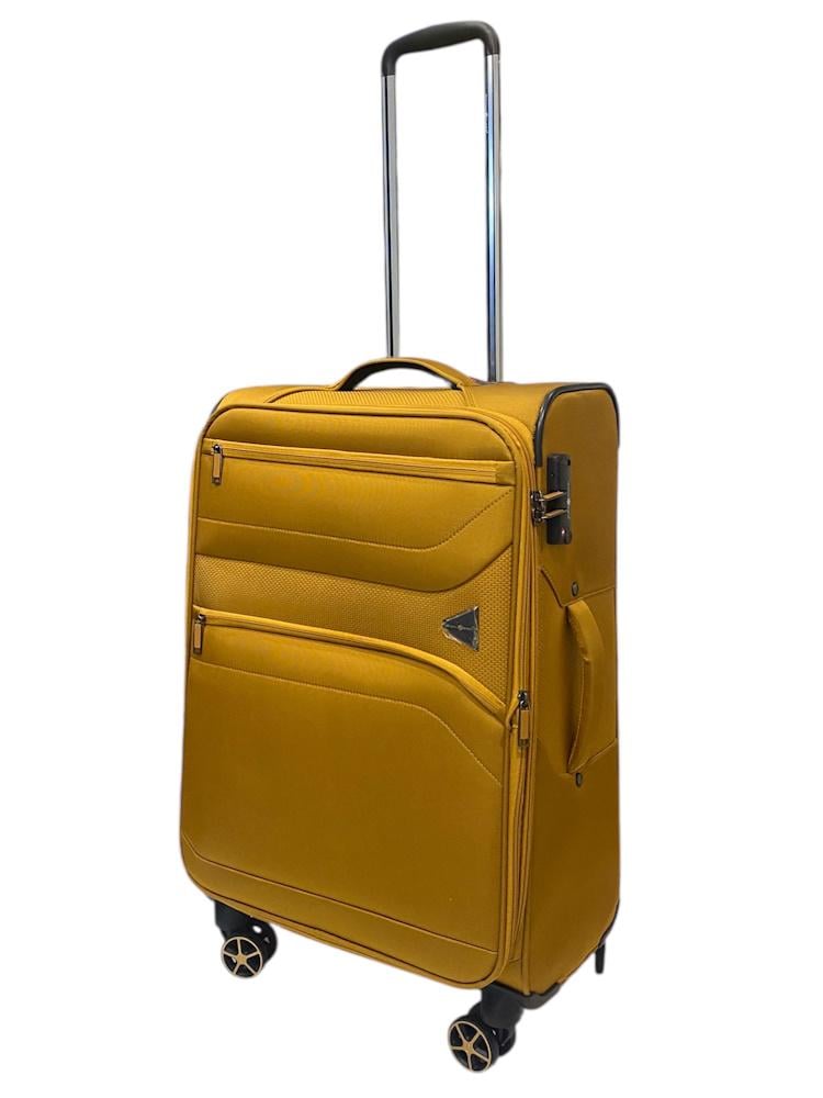 Чемодан средний Snowball 21505 жаккард/нейлон М Желтый