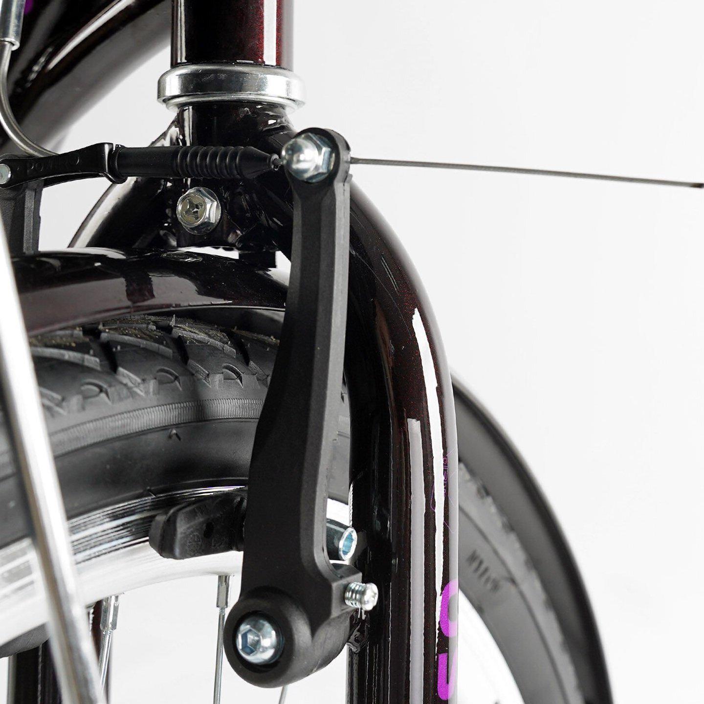 Велосипед городской Corso Travel с корзиной и багажником рама 16,5/26" Черно-фиолетовый - фото 4 Велосипед городской Corso Travel с корзиной и багажником рама 16,5/26" Черно-фиолетовый - фото 4