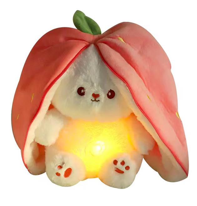 М'яка іграшка дитяча Дихаючий заєць плюшева з підсвіткою для сну 30 см Рожевий - фото 1 М'яка іграшка дитяча Дихаючий заєць плюшева з підсвіткою для сну 30 см Рожевий - фото 1