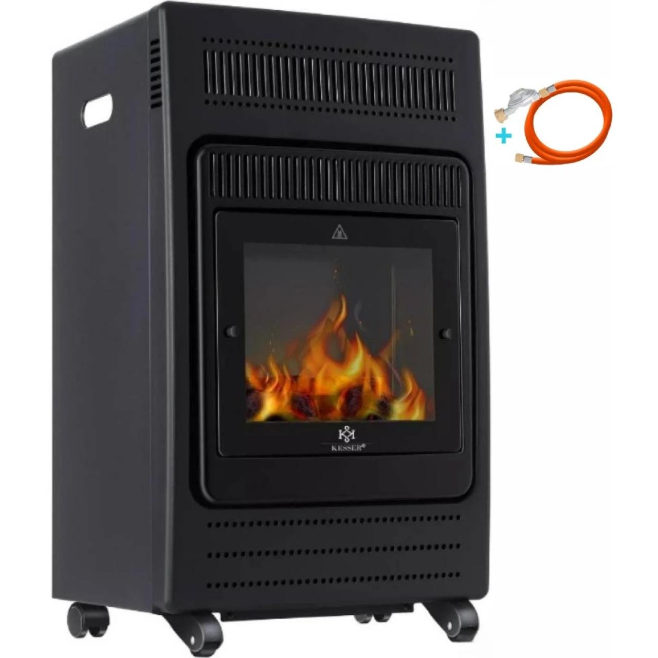 Газовый обогреватель-камин KESSER Германия 72x42x33 см Черный (24386788)