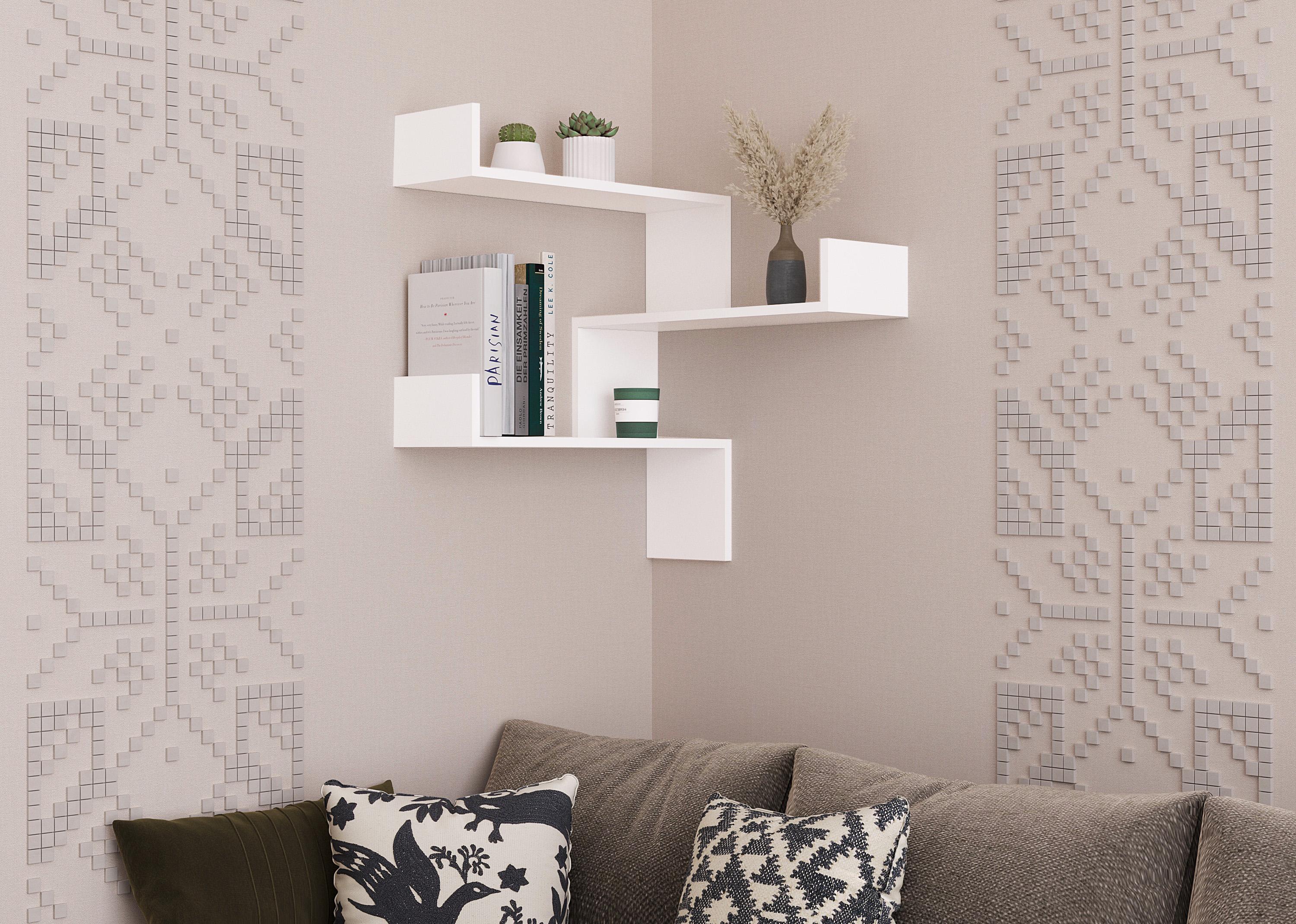 Полиця кутова P-10 600х748х200 мм Білий