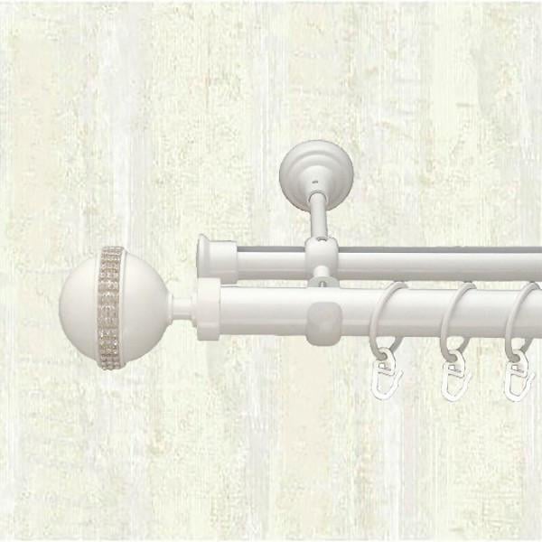 Карниз для штор Orvit Авея двухрядный 25/19 мм 160 см Арктик (000-6100)