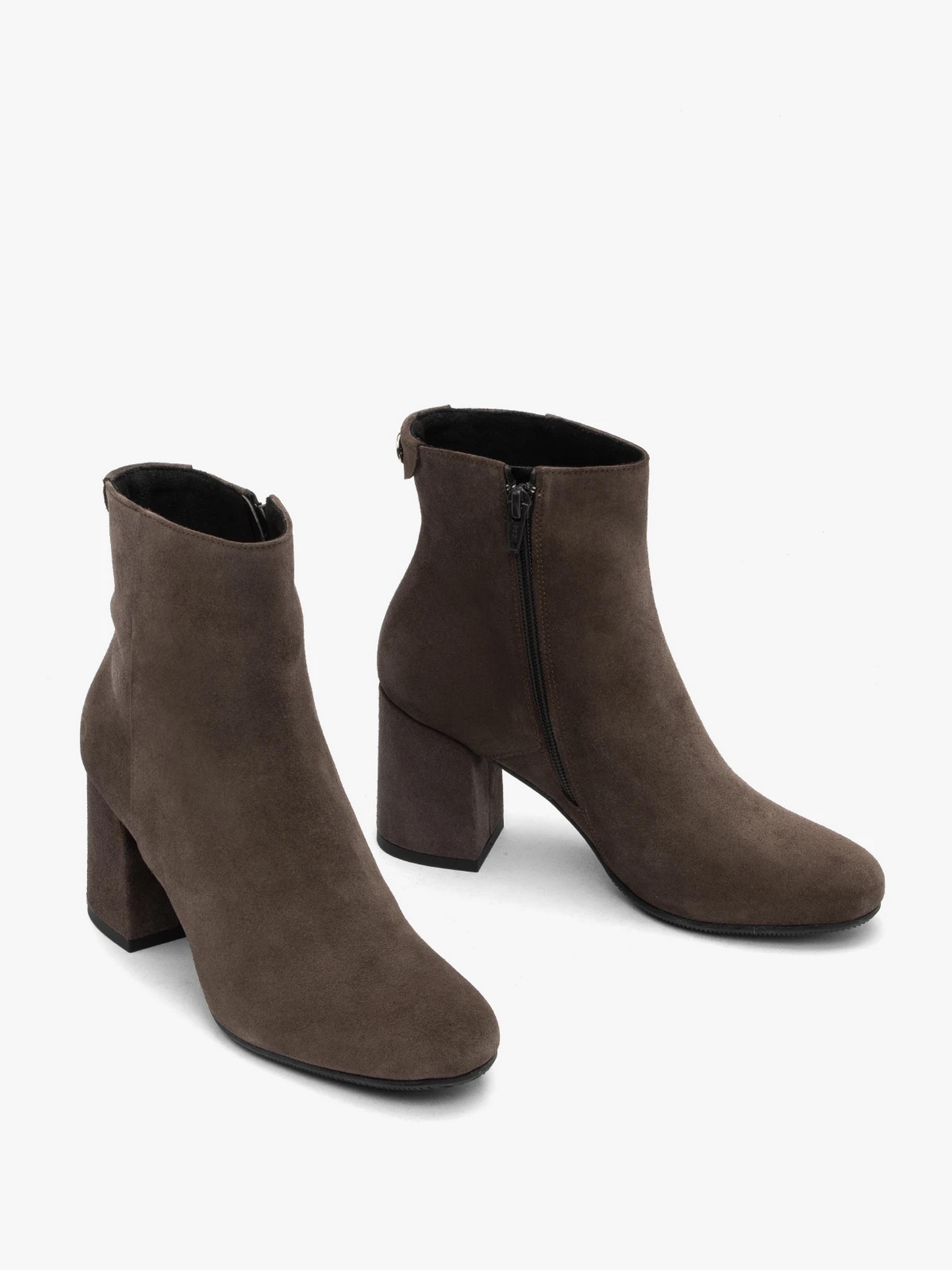 Ботинки замшевые женские RYLKO на каблуке р. 38 Коричневый (G7VD1_T3 _WC9)