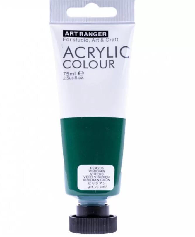 Краска акриловая ART RANGER 75 мл Viridian - фото 1 Краска акриловая ART RANGER 75 мл Viridian - фото 1
