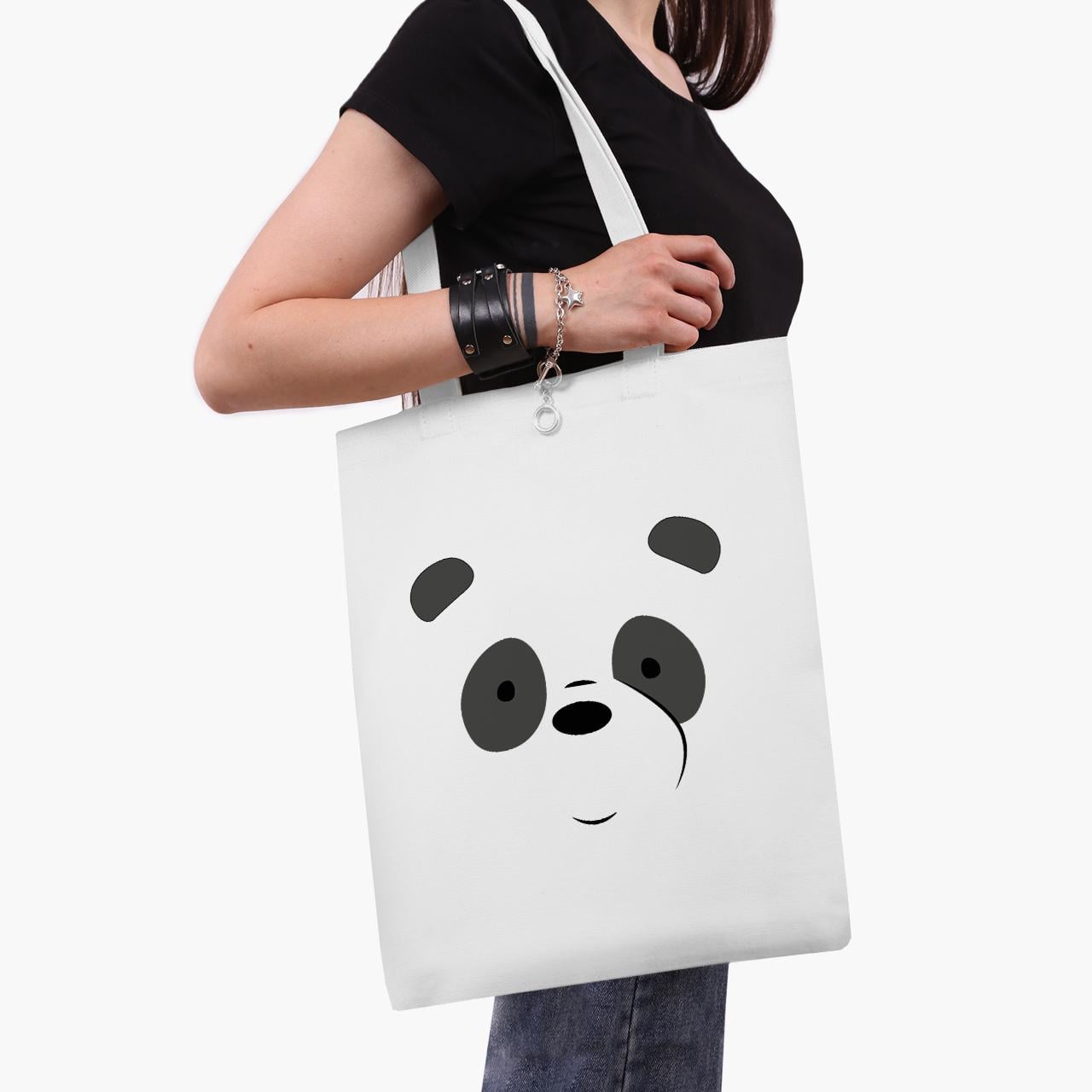 Эко сумка шоппер Панда We Bare Bears 41x35 см Белый (9227-2661-WT1)