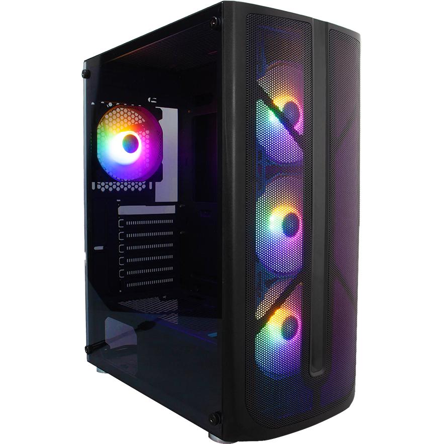 Корпус для ПК 1stPlayer X4 Midi-Tower ATX/MicroATX/Mini-ITX 750W RGB Black (X4-BK-4F1-PS-750FK-EU)