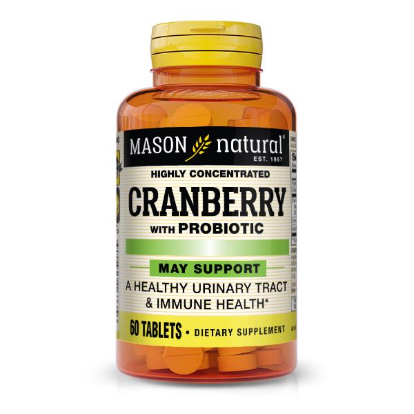 Натуральная добавка с клюквой Mason Natural Highly Concentrated Cranberry с пробиотиком 60 таблеток (000021122) Натуральная добавка с клюквой Mason Natural Highly Concentrated Cranberry с пробиотиком 60 таблеток (000021122)