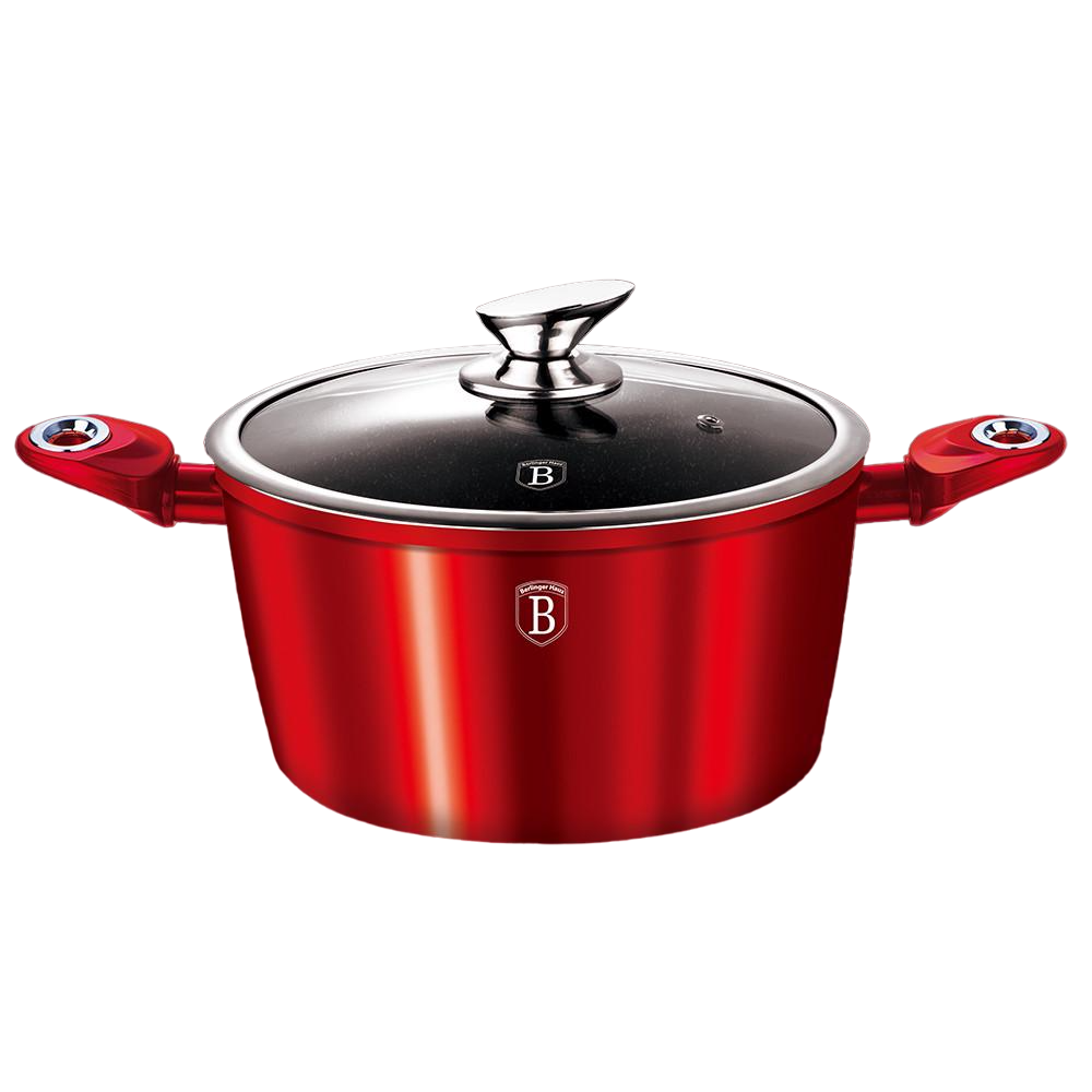 Каструля антипригарна для індукції 8 л Burgundy (6192-BH)