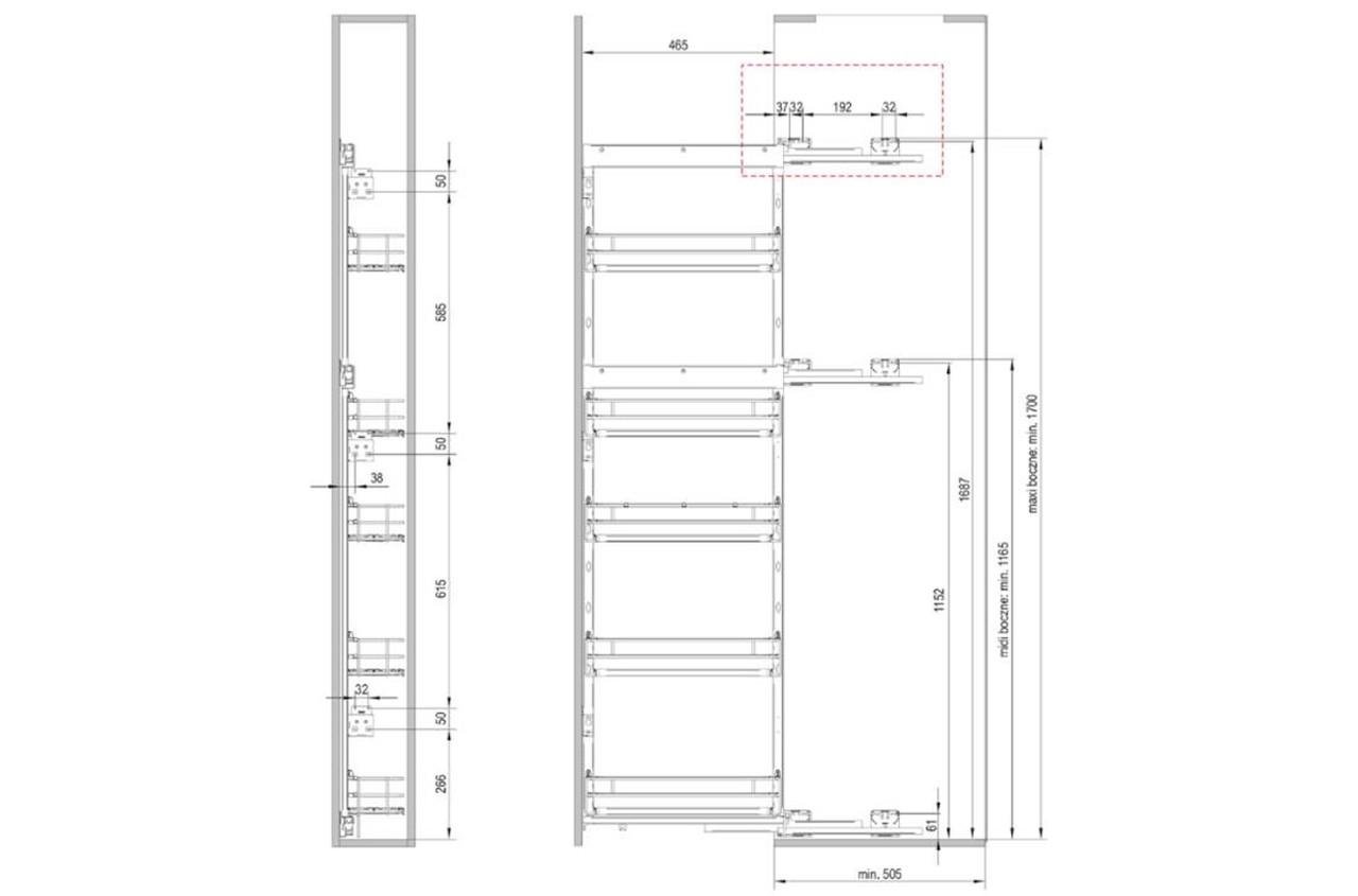 Карго Rejs Maxima PURO правая боковая дерево 5 полок 200x1700 мм Черный (WE35.0025.12.C74) - фото 2 Карго Rejs Maxima PURO правая боковая дерево 5 полок 200x1700 мм Черный (WE35.0025.12.C74) - фото 2