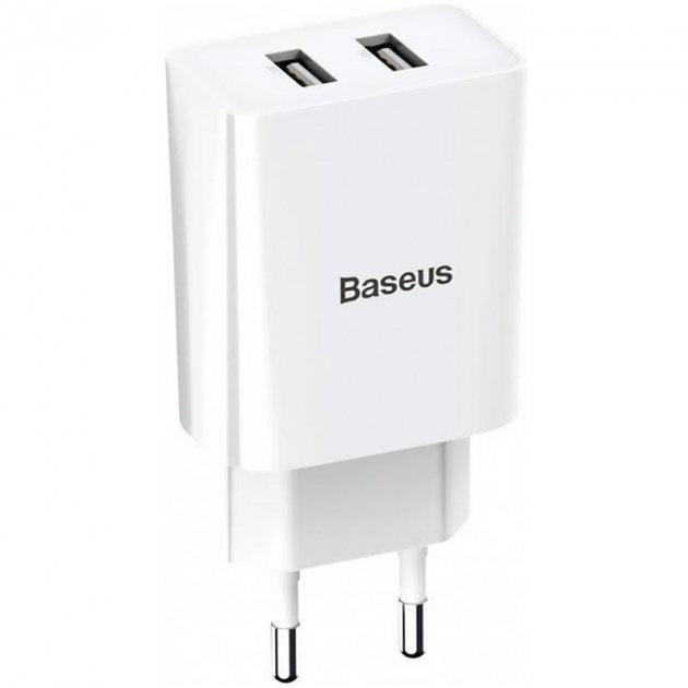 Адаптер мережевий Baseus Speed ​​Mini 2A 10,5W CCFS-R02 White (6e530aff) - фото 2