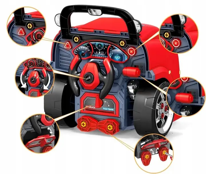 Дитячий набір механіка Iso Trade 26574 3+ автомобіль із розбірним двигуном/світло та звук/інструменти в комплекті (26574) - фото 3 Дитячий набір механіка Iso Trade 26574 3+ автомобіль із розбірним двигуном/світло та звук/інструменти в комплекті (26574) - фото 3