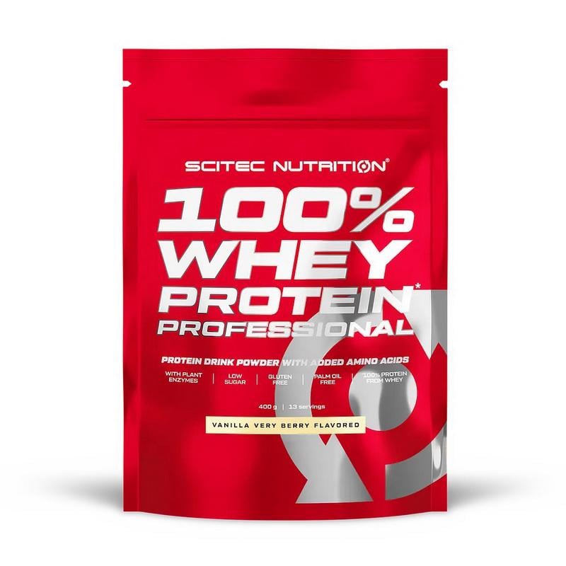 Протеин сывороточный Scitec Nutrition 100% Whey Protein Professional 400 г Ваниль с ягодами