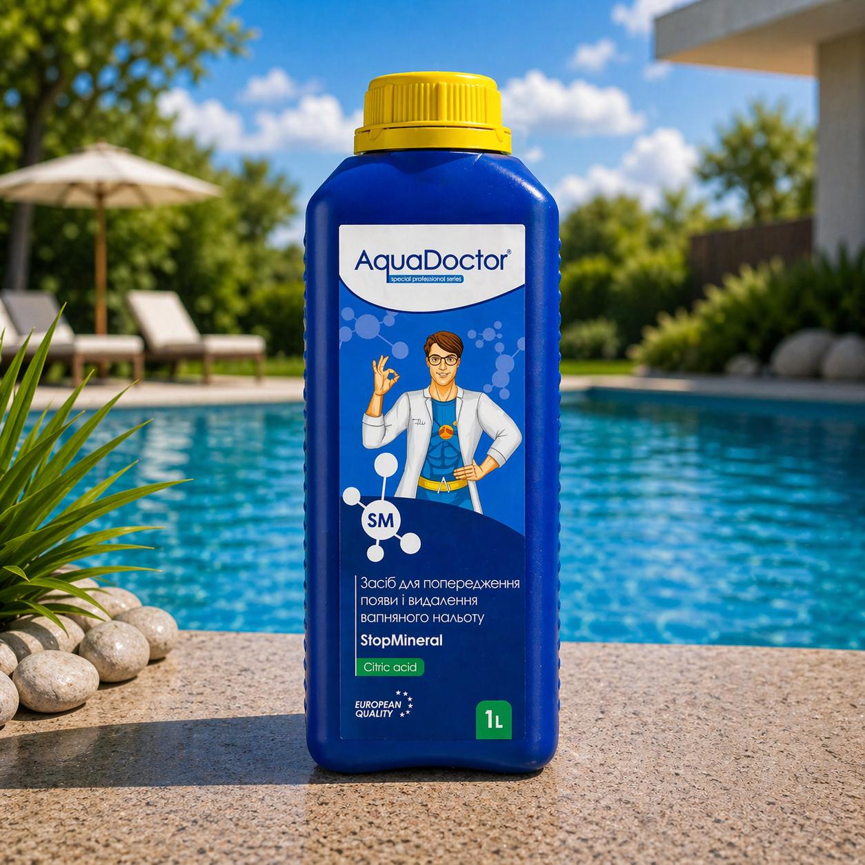Средство для снижения жесткости воды в бассейне AquaDoctor SM StopMineral 1 л (19519)