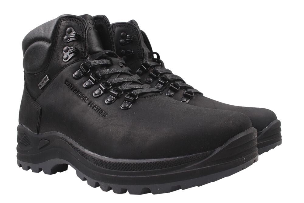 Ботинки мужские Falcon на платформе из кожи р. 40 Черный (105-9/22ZHC)